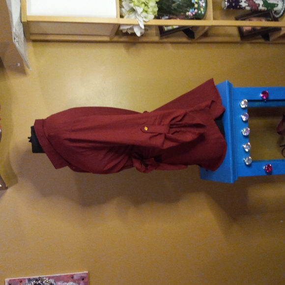 Maroon button down blouse - Picture 9 of 12